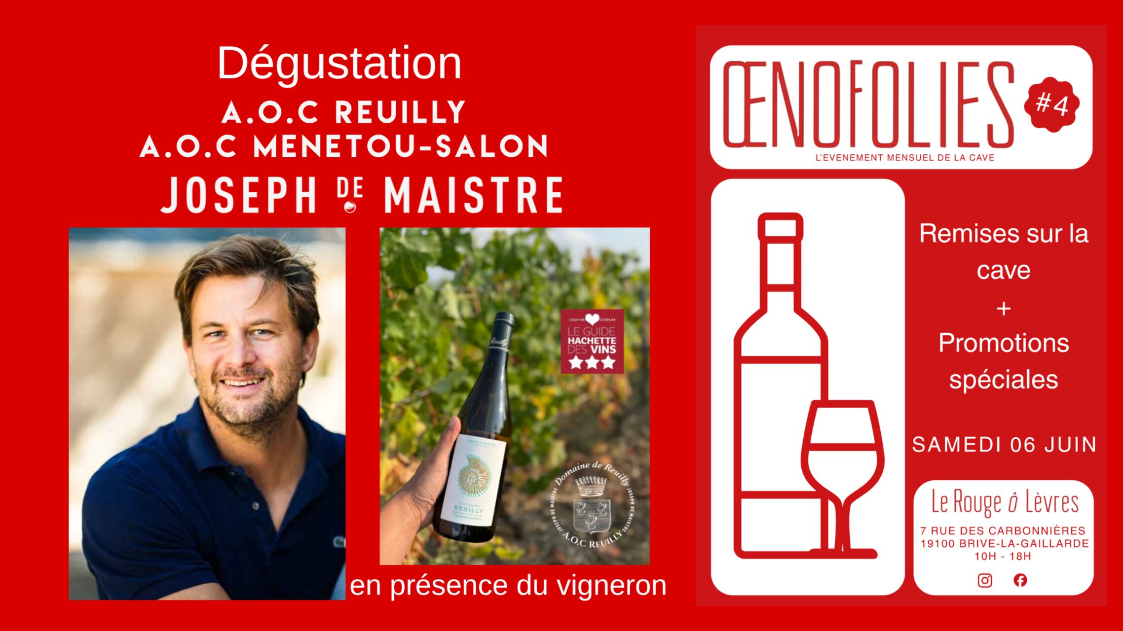 Samedi 6 Juin : Œnofolies et dégustation Domaine Joseph de Maistre