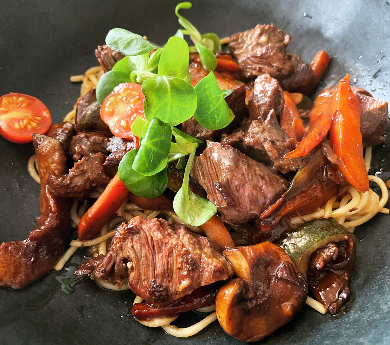 Emincé de boeuf façon asiatique