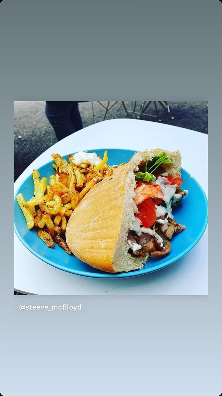 Doner kebab frites