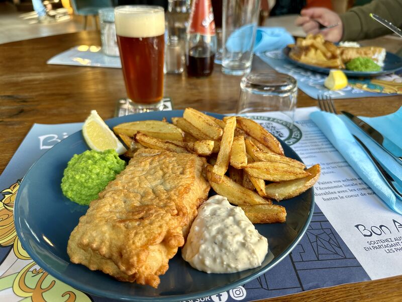 Fish and chips ! 1er et 3ème vendredi et samedi du mois à midi sur réservation.