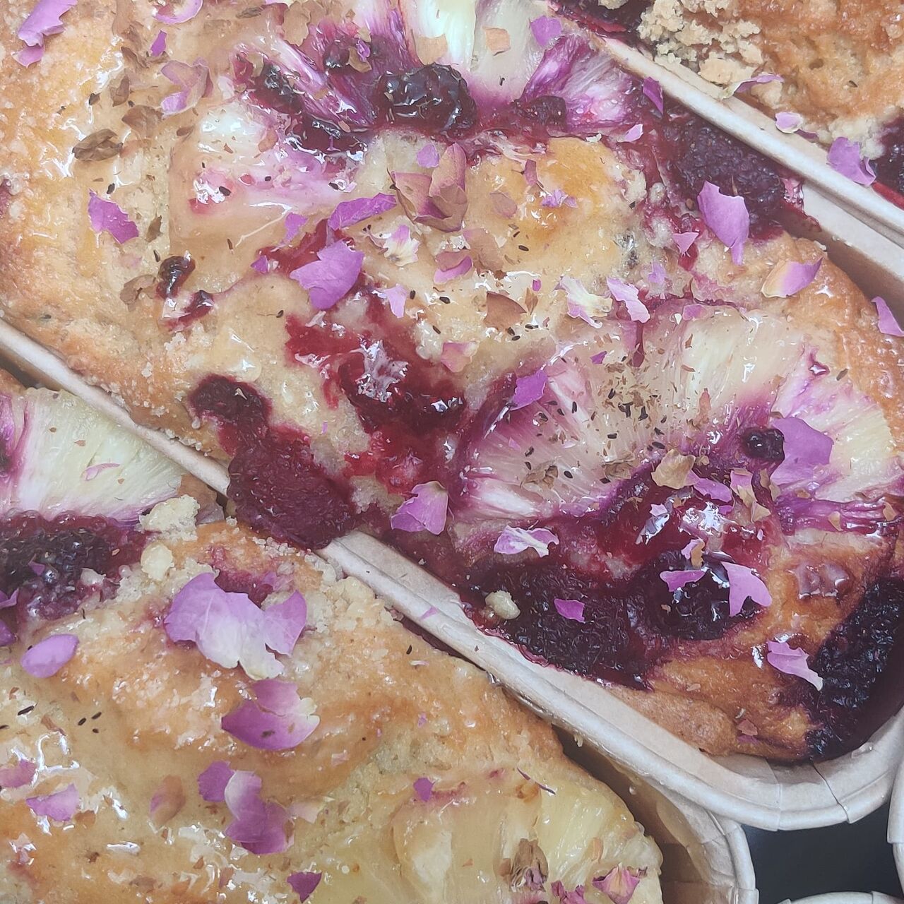 Cake infusion ananas mange framboise