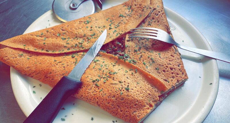 Crêpe 3 fromages + viande hachée
