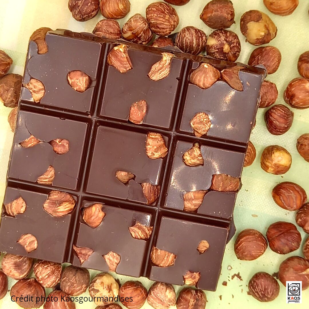 Karés Kaosgourmandises chocolat noir noisettes