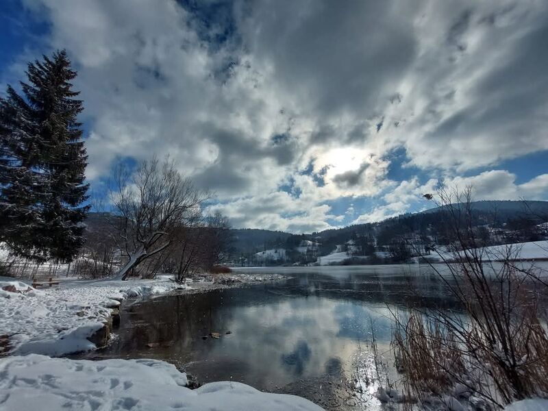 Lac de la Thuile en hiver