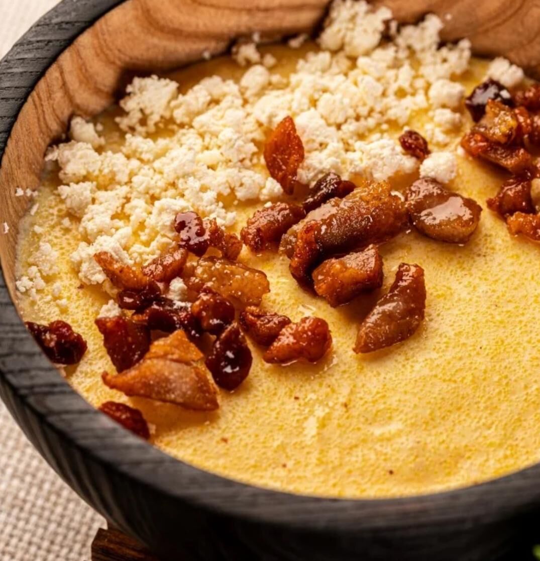 Banosch mit Grieben (Vegetarisch mit Pilzen)