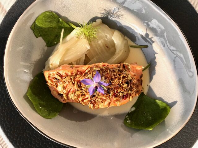 Pavé de saumon au beurre d'anis