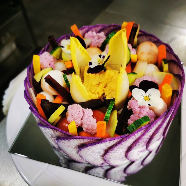 La Jardinière de légumes
Spécificité ici : le radis blue meat