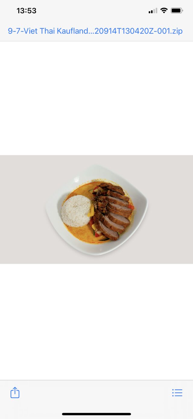 Erdnuss-Thai rote Thai Curry mit frischen Gemüse 