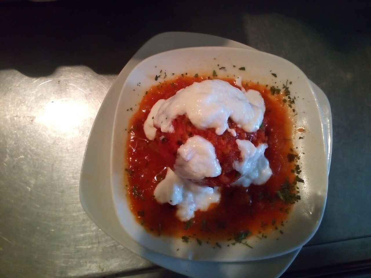 Que rico el tomate relleno