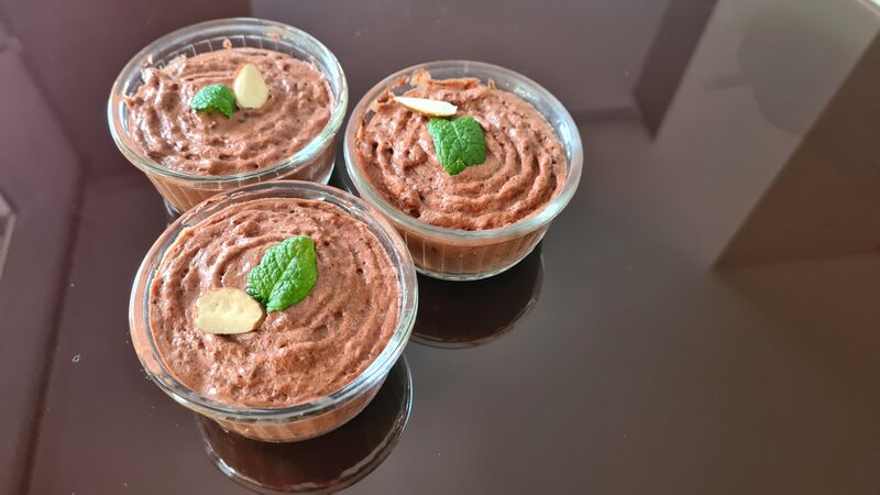 Mousses au chocolat vegan