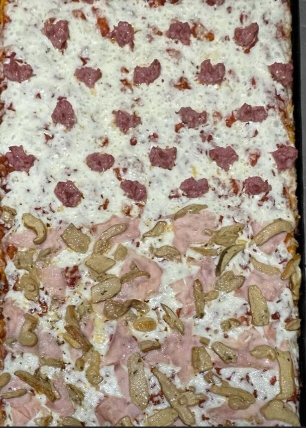 PIZZA CON SALSICCIA
PIZZA CON PROSCIUTTO COTTO E PORCINI