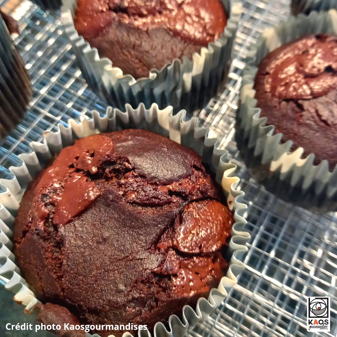 Les muffins double chocolats vegan sans lactose ni gluten 