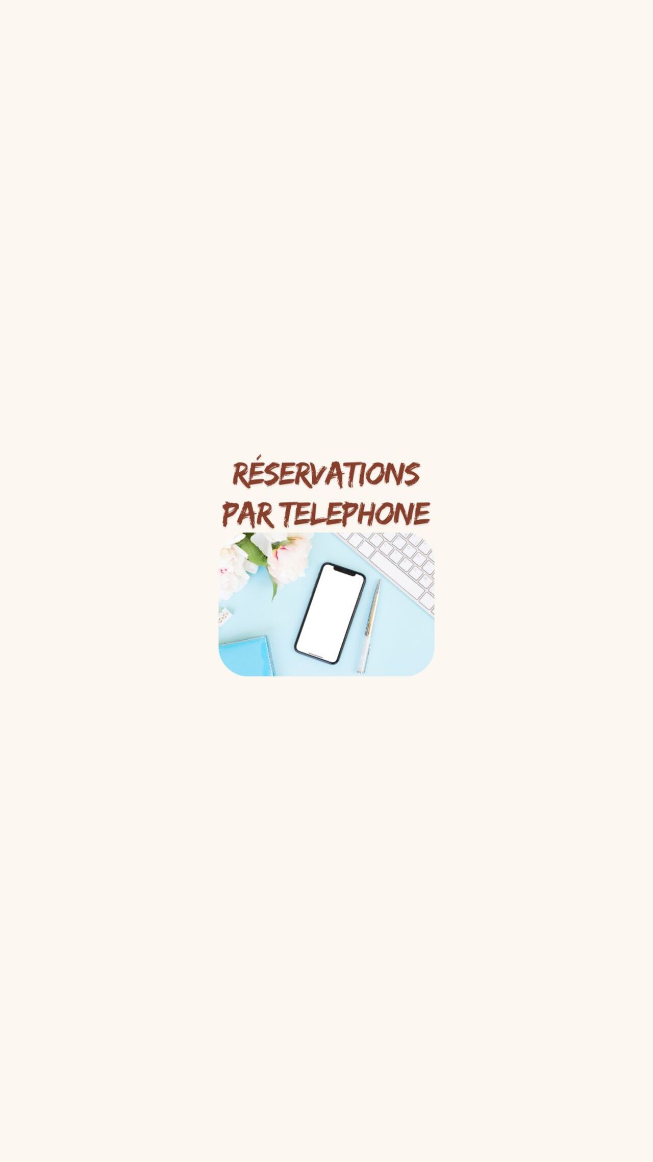 Réservations par téléphone