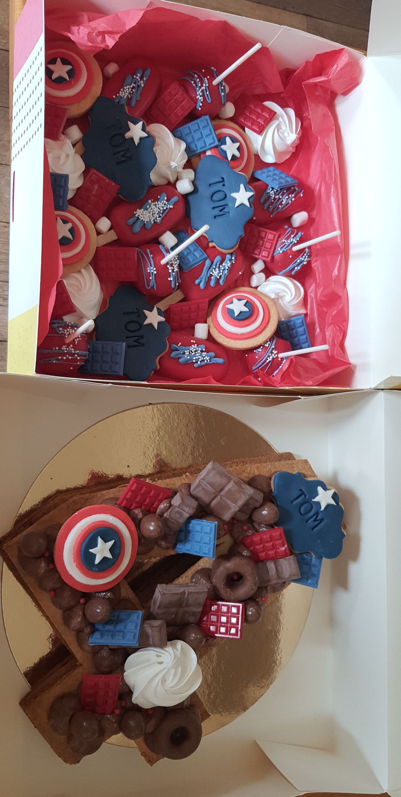 Goûter d'anniversaire thème captain america