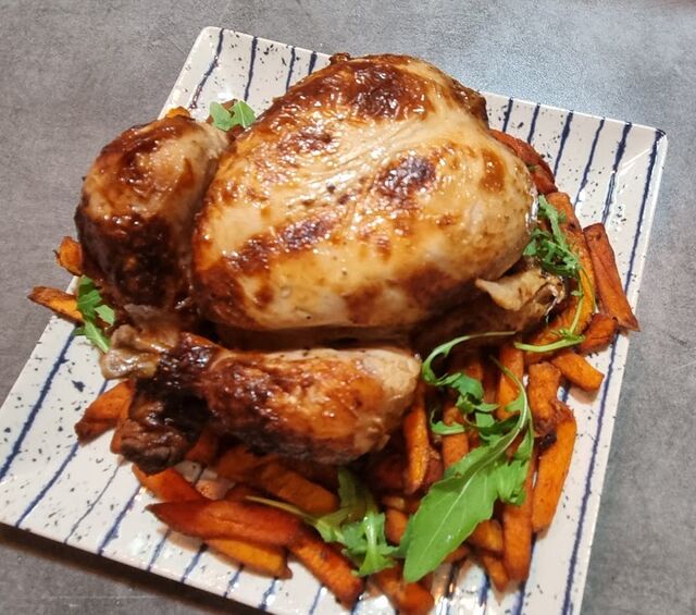 Pollo entero a la parrilla