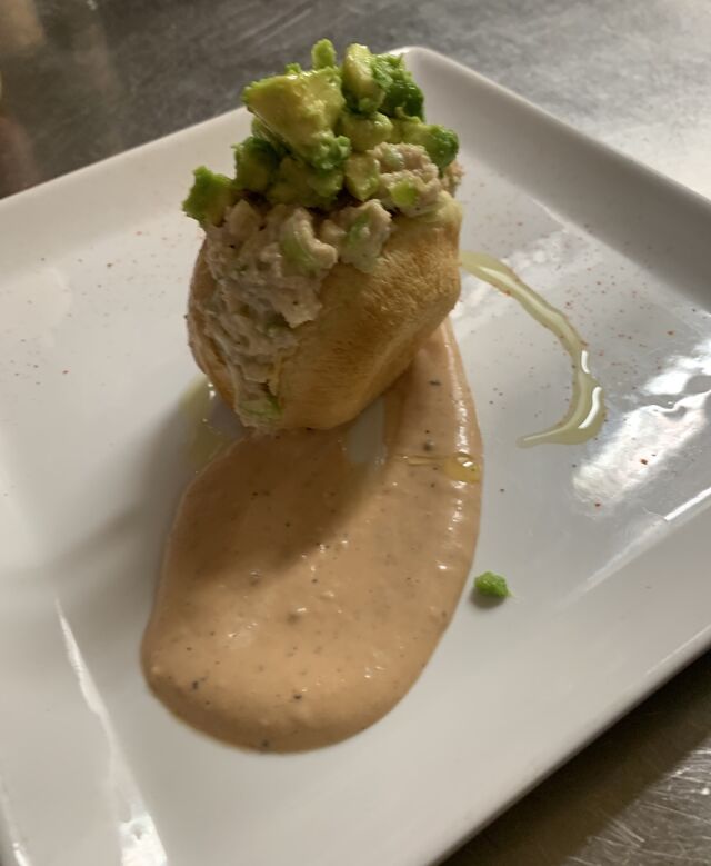 Roll au crabe avocat granny-smith 