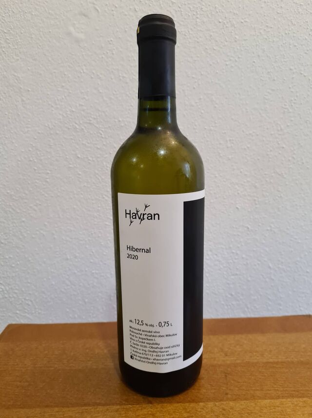 Havran Hibernal 2020 - Mährischer halbtrockener Wein 12,5%
