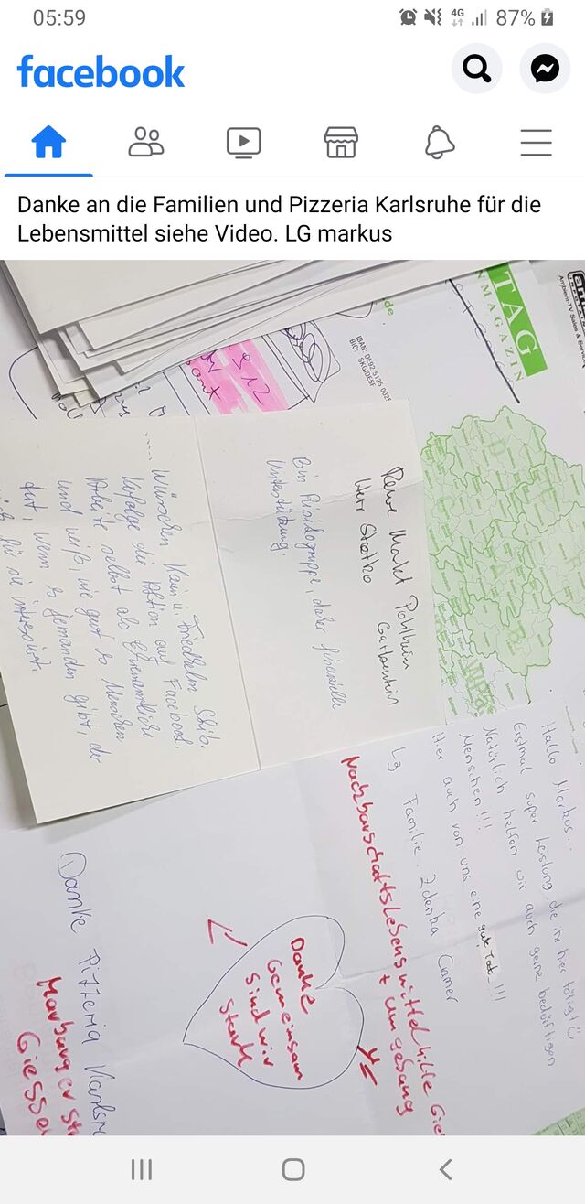 Uns wird im Moment von so vielen Gästen (Freunden) geholfen.
Etwas von dieser Herzlichkeit wollten wir weitergeben!
Danke!!!