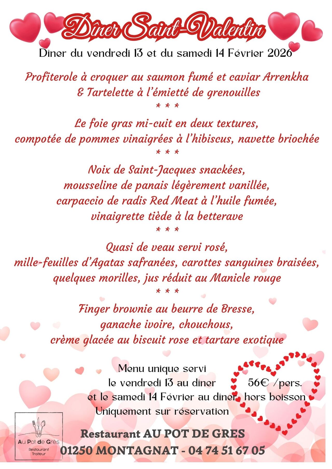 Saint-Valentin (13 et 14 Février 2026)
