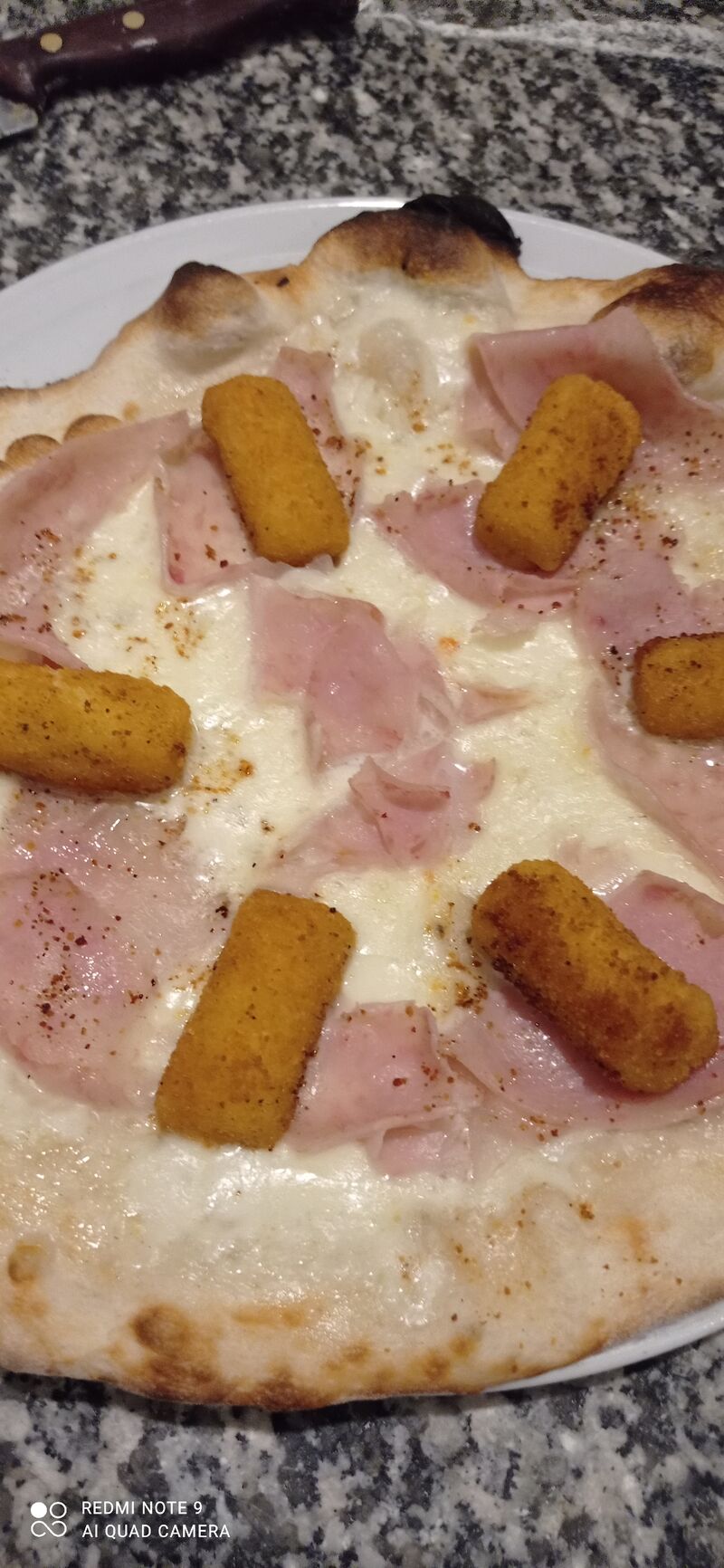 Crocchette e prosciutto cotto