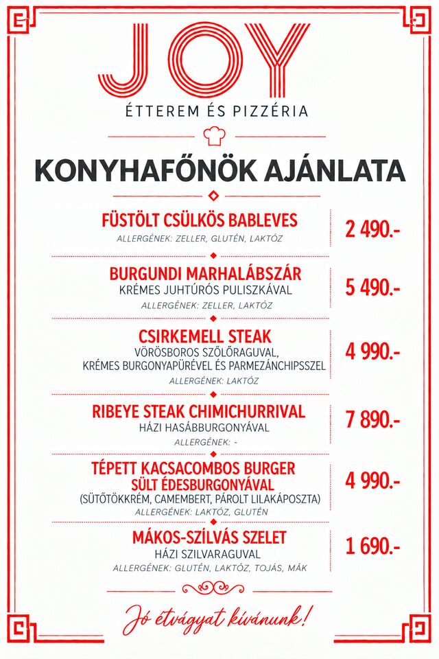 KONYHAFŐNÖK AJÁNLATA 🤩
