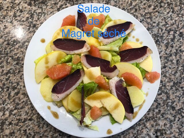 Salade de magret séché maison