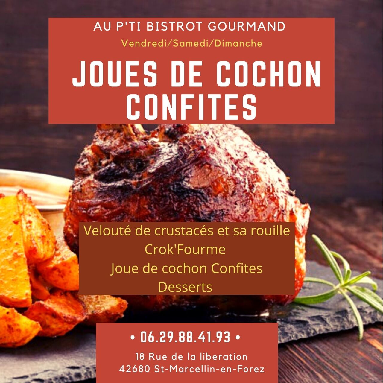 Click&collect
Vendredi - Samedi - Dimanche
