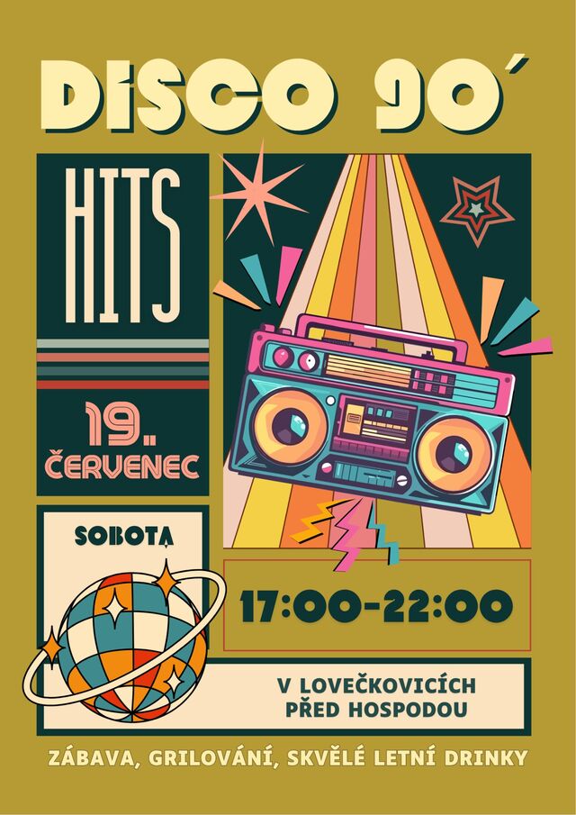 90´hits 19.07.2025 od 17:00 před restaurací