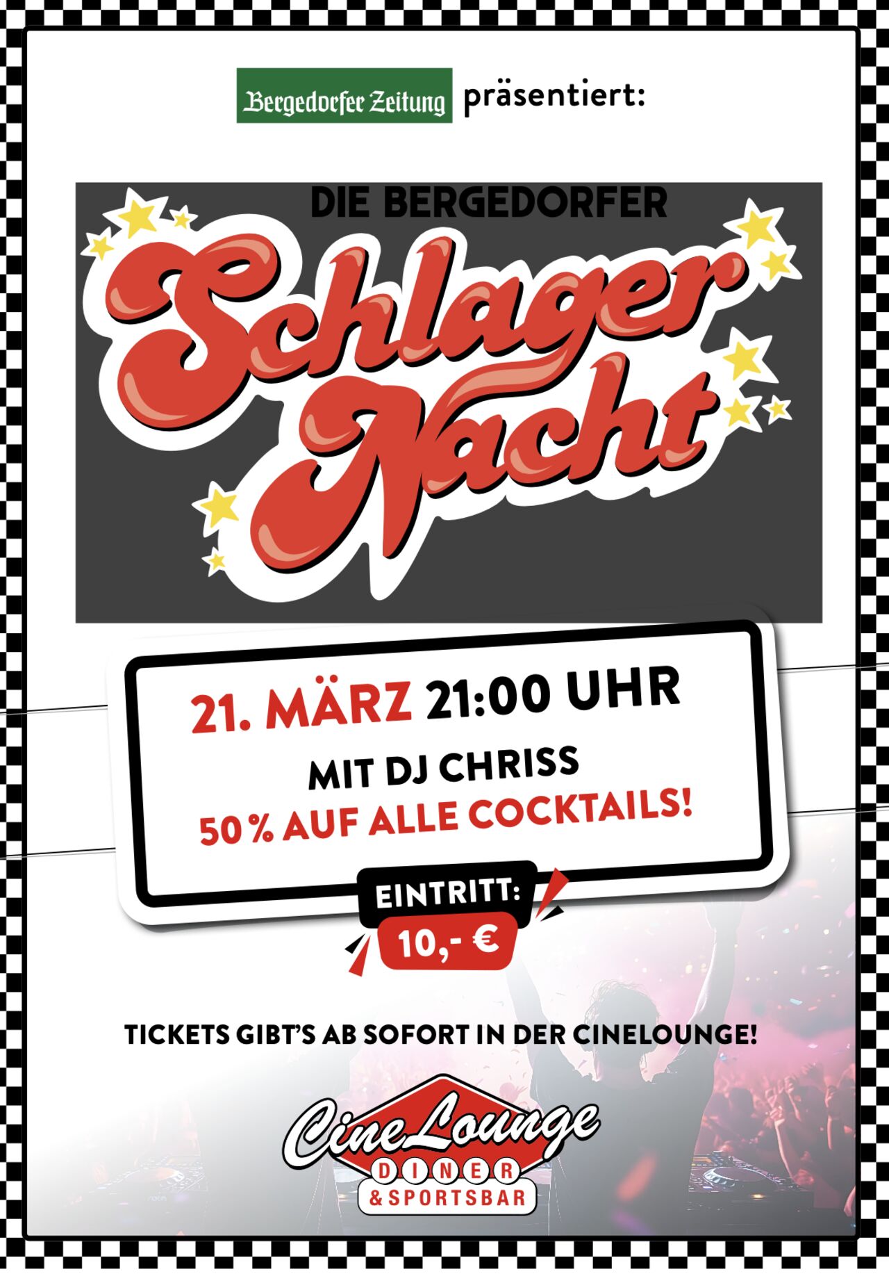 Die Bergedorfer Schlager Nacht am 21. März 2026