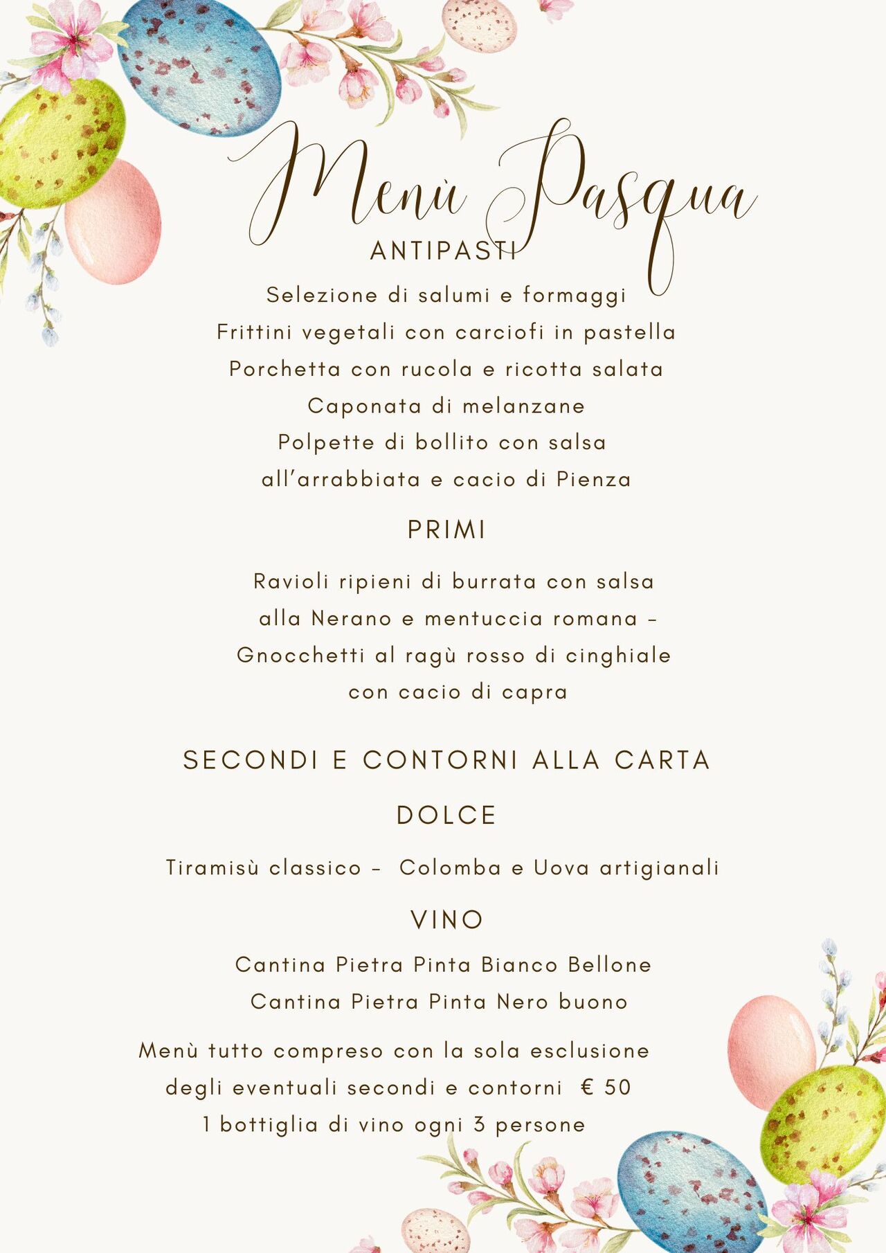 Menù di Pasqua 🐣🌸