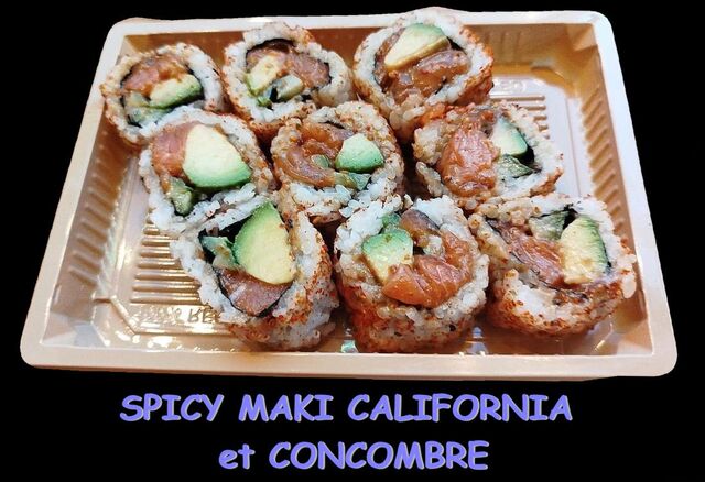 SPICY MAKI CALIFORNIA ET CONCOMBRE x 9