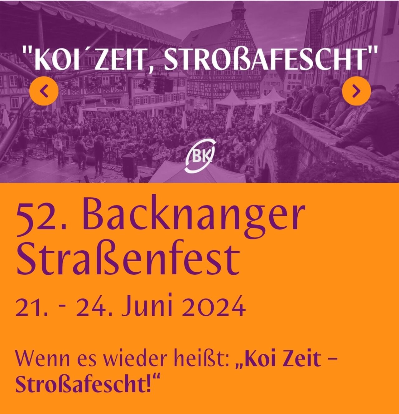 52. Backnanger Straßenfest