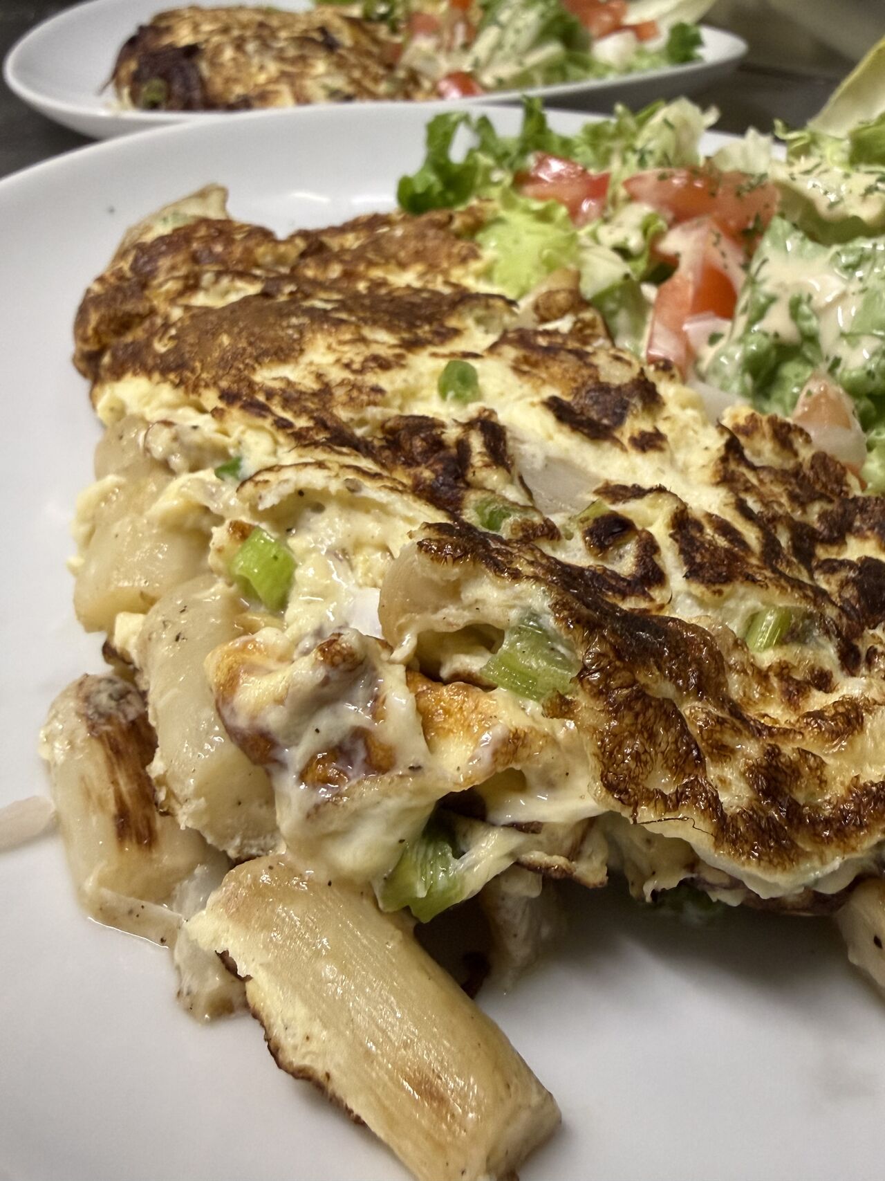 Omelette à l'aillet et asperge 