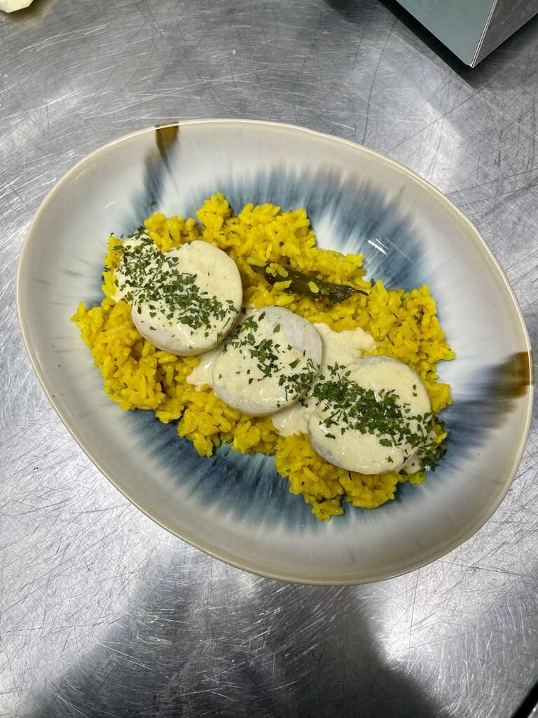 Medaillon de sole, riz pilaf safrané