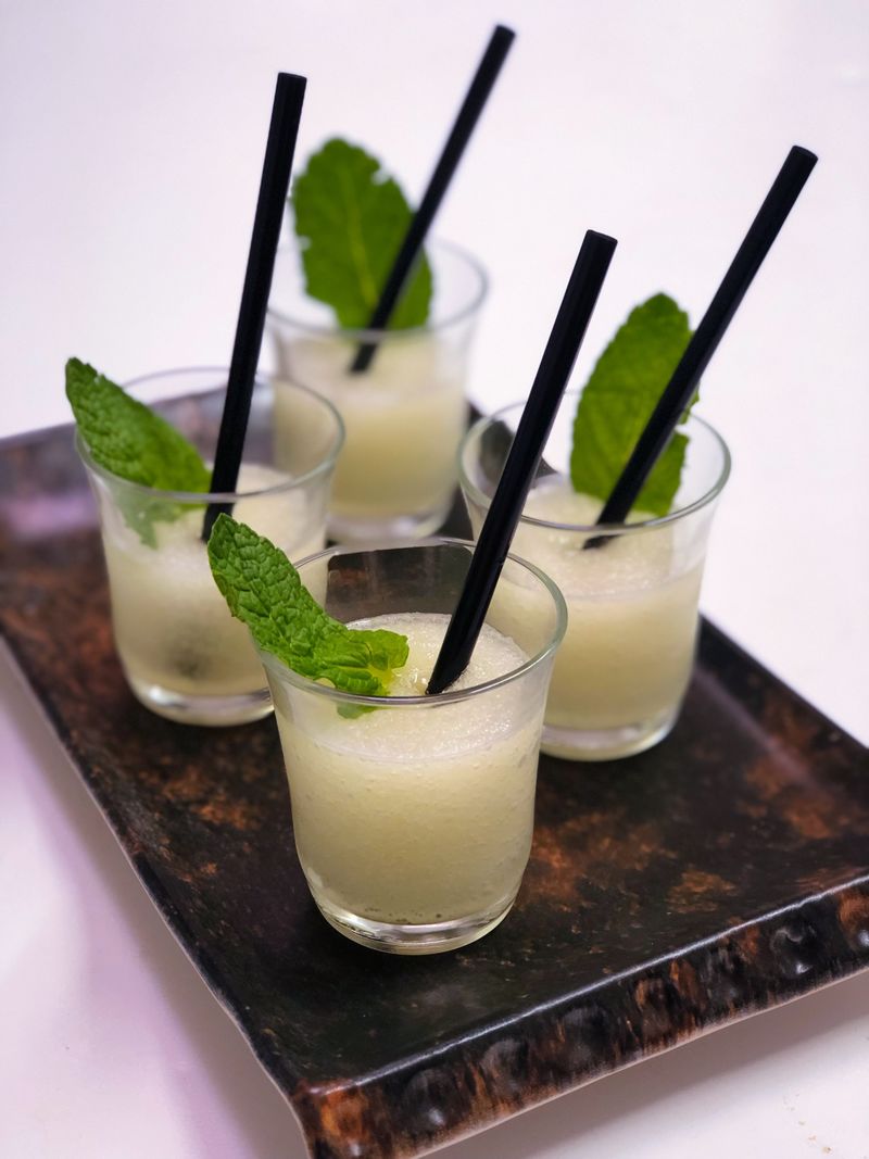 Sorbete de cava al limón y hierbabuena‼️