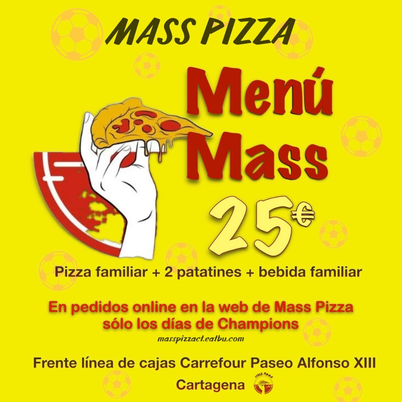 Menú especial Champions