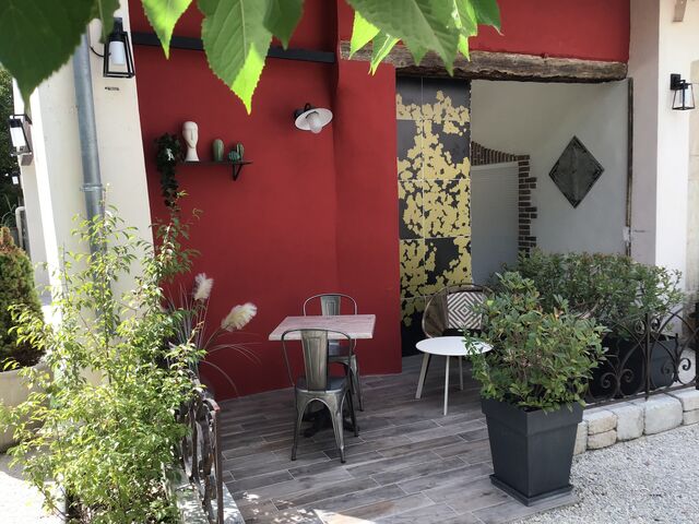 Terrasse chambre double Rdc avec douche 