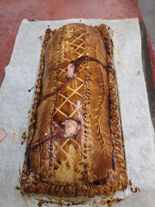 Pâté croûte de pâques après cuisson