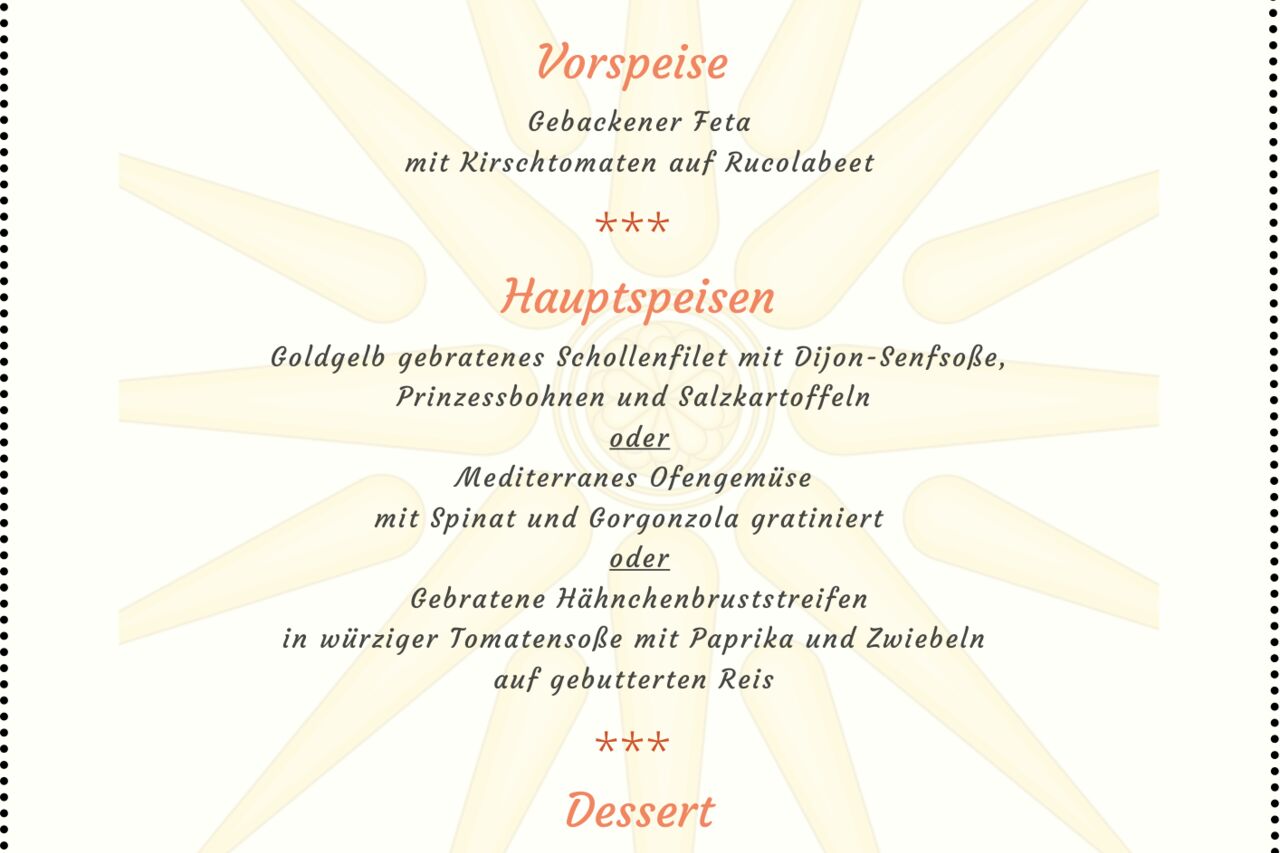 Mittagskarte