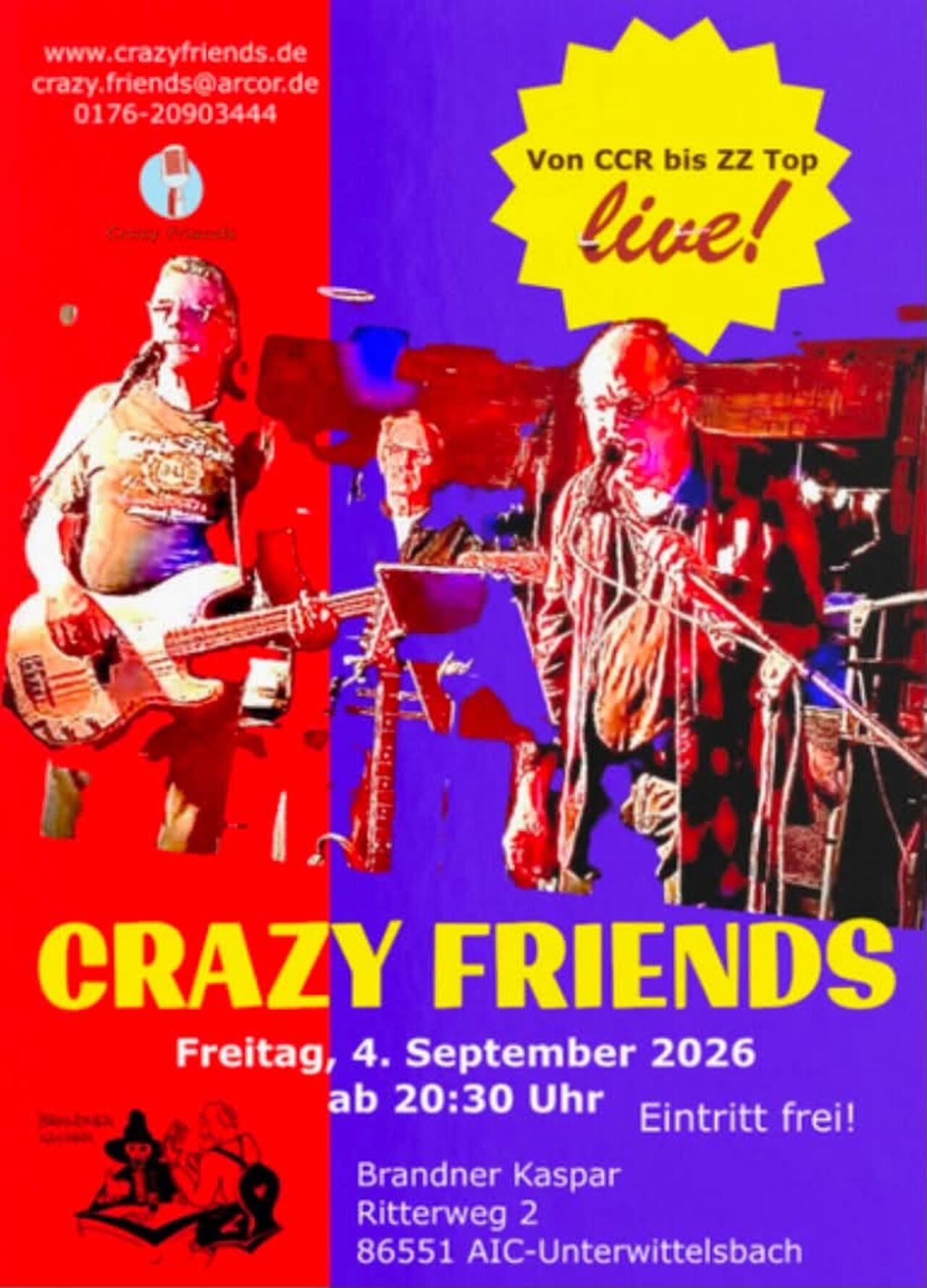 BACK TO THE ROOTS Crazy Friends live im Brandner