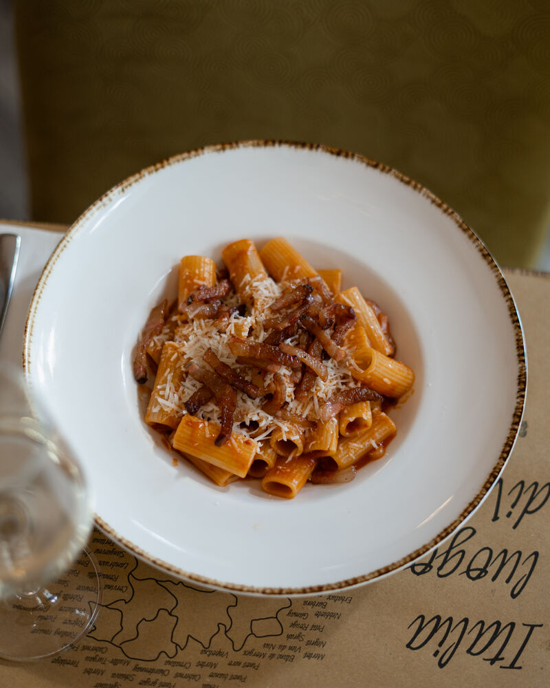 Rigatononi all'amatriciana