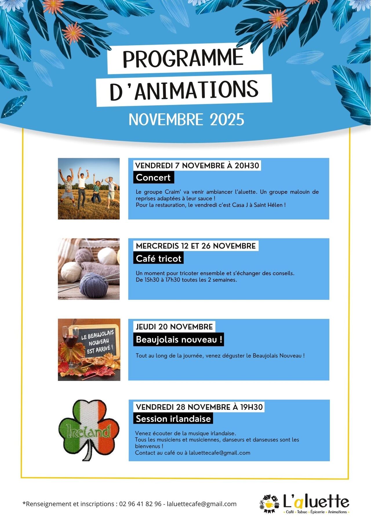 Programme novembre 2025