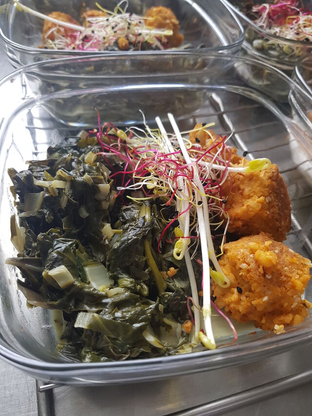 Falafels et fondue blettes/épinards