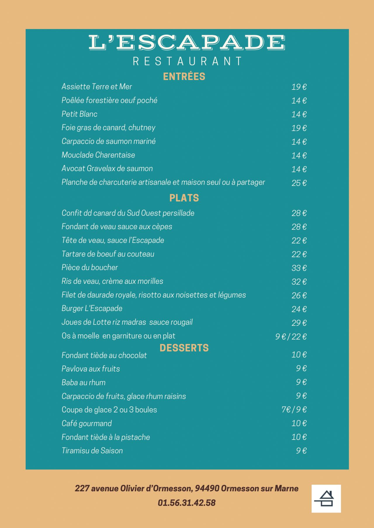 Menu et carte