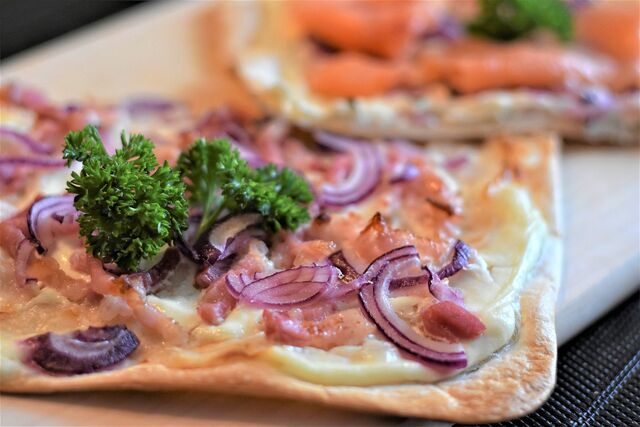 Bei uns ist der Flammkuchen eine Verführung...
