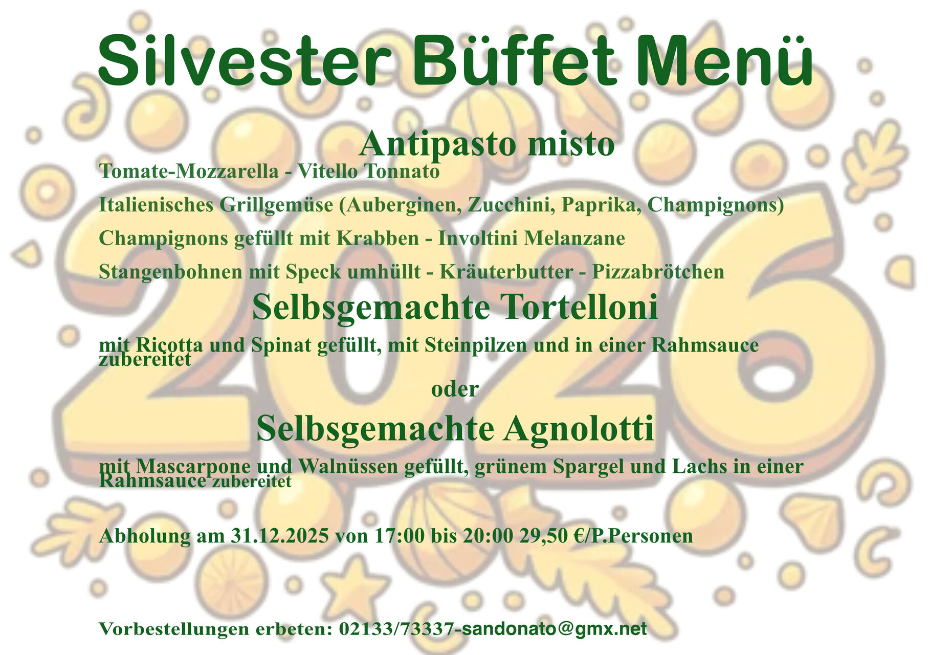 Silvester Menü 2026