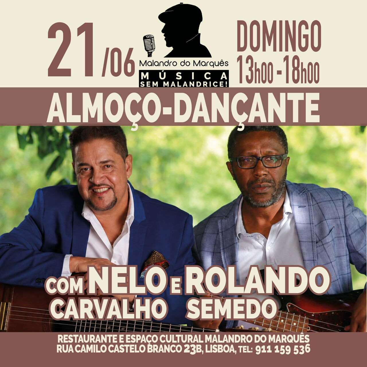 Almoço-Dançante com NELO CARVALHO e ROLANDO SEMEDO