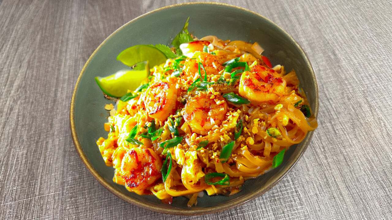 Pas thaï aux crevettes