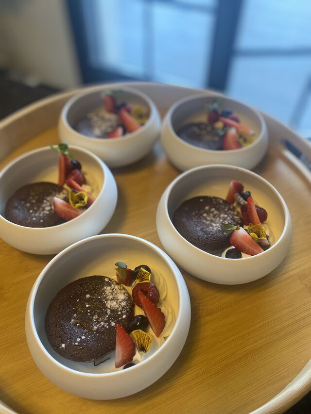 coulant chocolat noire et fruits rouge