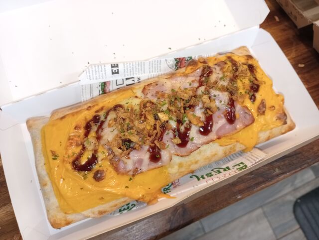 Tacos gratiné bacon cheddar